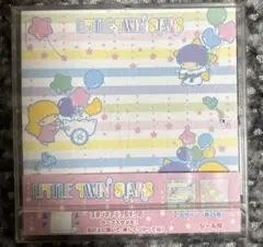 リトルツインスターズ（キキ＆ララ） スタンドアップタイプケース入りメモ　シール付