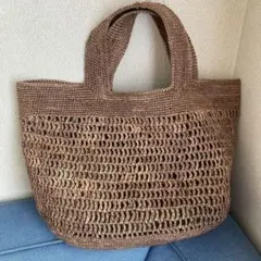 hint12 ブラウン かごバッグ