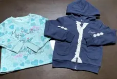 トレーナー　パーカー　裏起毛　110 女の子　2枚セット