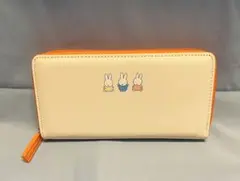 【新品】ミッフィー 長財布 ベージュオレンジ miffy財布 ①