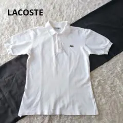 CHEMISE LACOSTE ポロシャツ 白 半袖 ワニ刺繍 レディースM相当