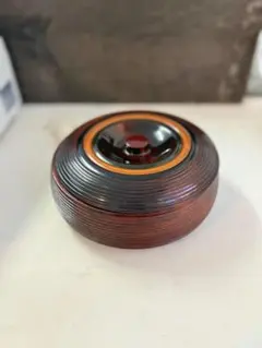 山中漆器】高砂小吸椀揃 福うさぎ 5客 蓋付き汁椀 朱 金箔 箱入り