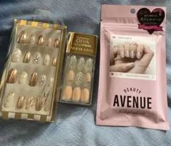 ネイルチップ2種ジェルシール1種　3種セット