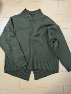 ロペピクニック バックスリットニットプルオーバー オリーブ