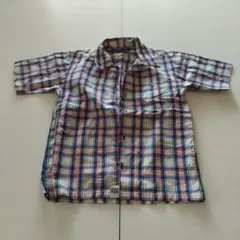 子供用 半袖チェックシャツ 130cm
