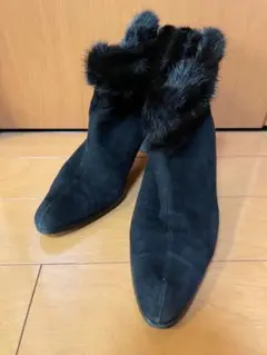 ファー ショートブーツ