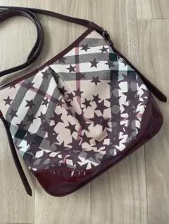 美品✨ Burberry バーバリー スター チェック　ショルダーバッグ レッドのサムネイル