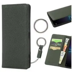 Esperanza Xperia 1 Ⅳ ケース 手帳型 本革 落下防止 リング