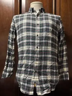 OLD UNIQLO ユニクロ チェック柄 ボタンダウン長袖ネルシャツ