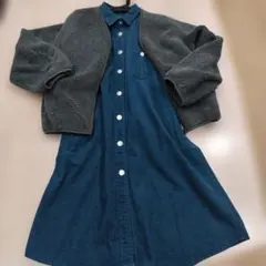コーディロイ生地ロングシャツ風ワンピース他