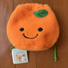 サンエックスユニバース　もこもこフェイス巾着　みかんぼうや