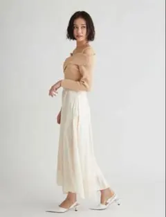 美品✨️ CELFORD セルフォード オフショル ニットドッキングワンピース