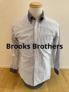 美品　Brooks Brothers クレリック ボーダー ボタンダウンシャツ