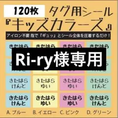 Ri-ry様専用 リピ割 キッズカラーズ×2セット お名前布シール タグ用
