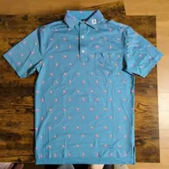 FootJoy カクテル柄 ポロシャツ ブルー　フットジョイ