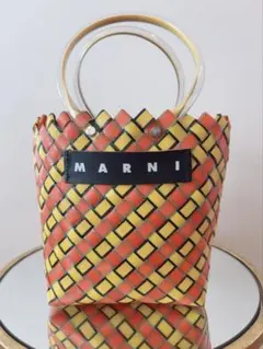 MARNI MARKET かごバッグ バスケット ミニ ピンク aq13053 - メルカリ