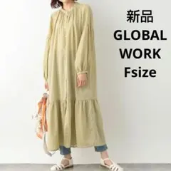 新品☆GLOBAL WORK ボイルティアードワンピース フリーサイズ