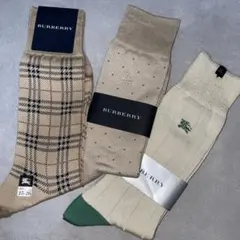 バーバリー　新品　3点 メンズソックス　25㎝〜　ノバチェック柄のサムネイル