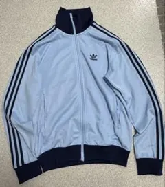 adidas トラックジャケット トレフォイルロゴ 水色 ジャージ