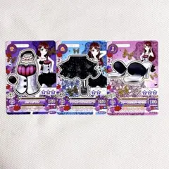 な*。様 初期　アイカツ! エリつきベスト　シャイニーブラックスカート　紫吹蘭