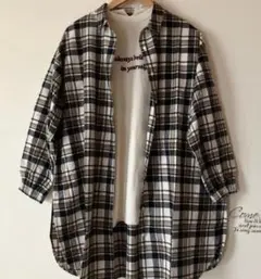 チェック柄オーバーサイズシャツ