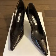 ROSSINI パンプス クロコ型押し ダークブラウンのサムネイル