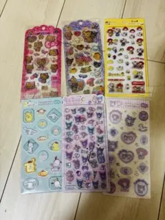 うるちゅる サンリオ ドロップジェリー すりガラス シール 6枚セット