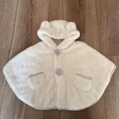 petit main⭐︎フード付きクリーム色ポンチョ