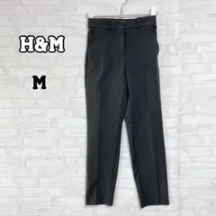 【H&M】ダークグレー スラックス M スリム レディース a2441