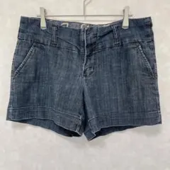 美品✨ デニムショートパンツ ジーンズ レディース インディゴ M-L相当 古着