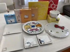キティ　マイメロディ　キキララ　プレート　角皿　小皿　ボウル　ローソン　未使用