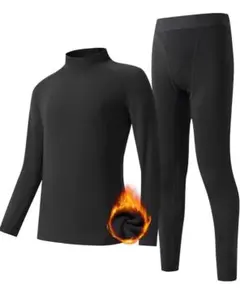 Sillictor スポーツインナー 上下 キッズ 裏起毛 ハイネック 冬用