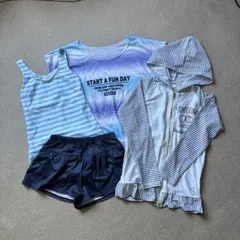 140 女児水着　４点セット