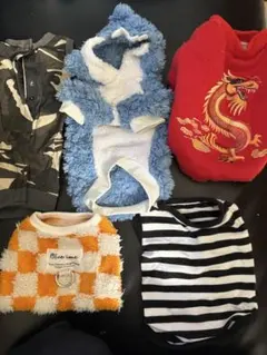 犬服セット 迷彩・青・赤・チェック・ストライプ