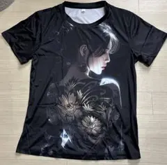 【新品 Lサイズ】3D両面プリント Tシャツ タトゥーガール 和風 和柄