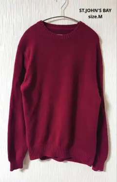セントジョンズベイ ST.JOHN'S BAY ニット セーター　レッド　M