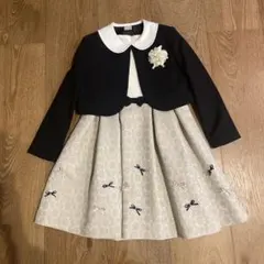 petit main 130 ワンピース　卒入学　フォーマルシューズ付