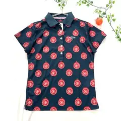 極美品 試着のみ Callaway トマト ネイビー ポロシャツ M