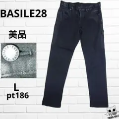 美品 BASILE28 パンツ ブラックデニム Gパン pt186
