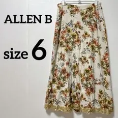 ✨️️海外古着✨️ALLEN B. 【サイズ6】花柄 ロングスカート かわいい