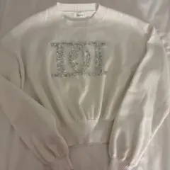 darich ビジューロゴ ニット