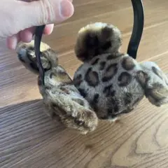 ディズニーリゾート　イヤーマフ　耳当て　ヒョウ柄