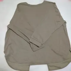 ベージュ バックリボン トレーナー 5L