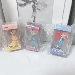 ディズニー Qposket ミニチュアコレクション エルサ ベル アリエル