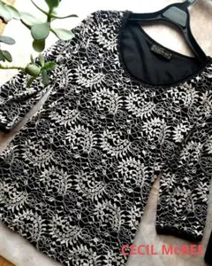 セシルマクビー 七分袖トップス レース