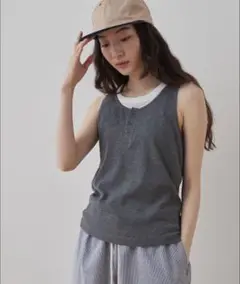 unblend ダークグレー タンクトップ
