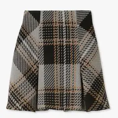 SNIDEL スナイデル ロービングチェックミニスカート 0 GRY