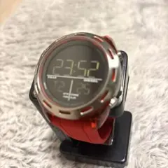 【美品】DIESEL DZ1900 メンズ デジタル腕時計 レッド　値下げ‼️