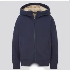 UNIQLO ボアスウェットフルジップパーカー　ネイビー　110 ユニクロ　紺