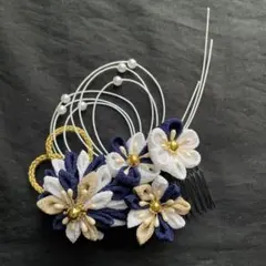 【ハンドメイド】髪飾り　つまみ細工